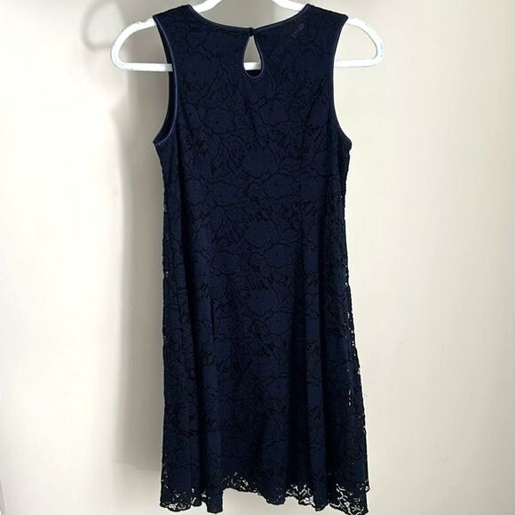 Zunie - SIZE 16 GIRLS - Navy Blue - Lace Dress - New! - Picture 3 of 4
